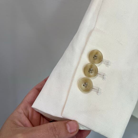 LOFT Modern Blazer Size 2 Off White Lyocell Blend Workwear Career Jacket - Picture 5 of 8